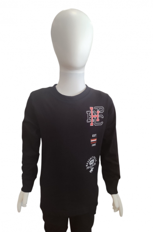 Μπλούζα μακό Για Αγόρι Beverly Hills Polo Club 76B1M0062 Black