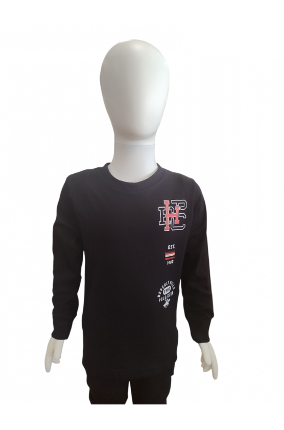 Μπλούζα μακό Για Αγόρι Beverly Hills Polo Club 76B1M0062 Black