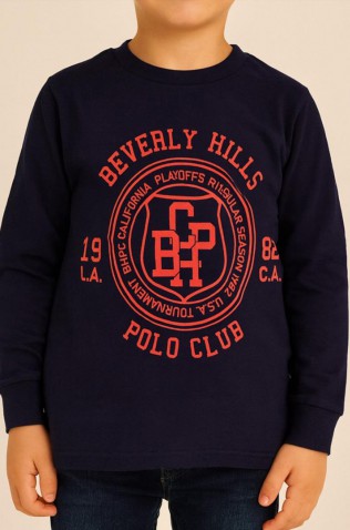 Μπλούζα μακό Για Αγόρι Beverly Hills Polo Club 76B1M0042 Blue