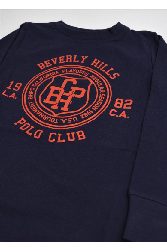 Μπλούζα μακό Για Αγόρι Beverly Hills Polo Club 76B1M0042 Blue
