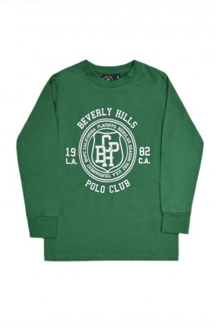 Μπλούζα μακό Για Αγόρι Beverly Hills Polo Club 76B1M0042 Green