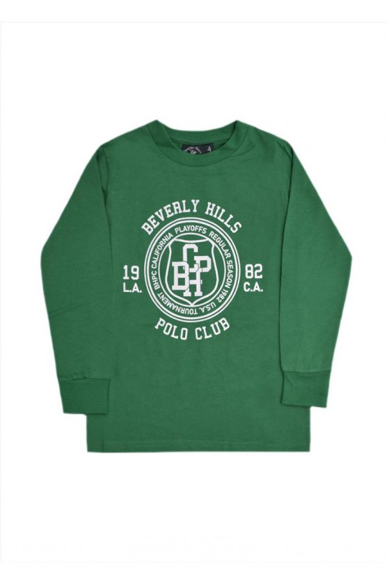 Μπλούζα μακό Για Αγόρι Beverly Hills Polo Club 76B1M0042 Green