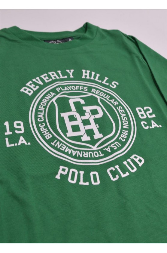 Μπλούζα μακό Για Αγόρι Beverly Hills Polo Club 76B1M0042 Green