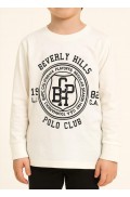 Μπλούζα μακό Για Αγόρι Beverly Hills Polo Club 76B1M0042 White