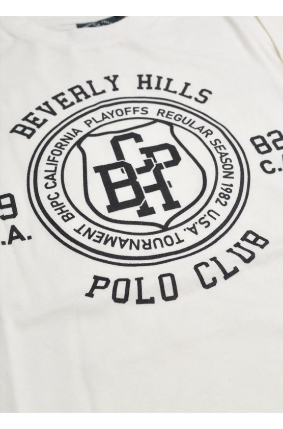 Μπλούζα μακό Για Αγόρι Beverly Hills Polo Club 76B1M0042 White