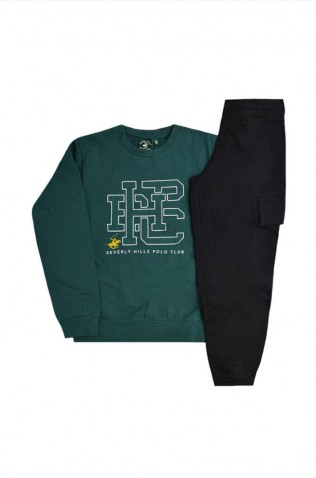 Σετ φόρμας για αγόρια Beverly Hills Polo Club 76B1Τ0014 FOREST GREEN