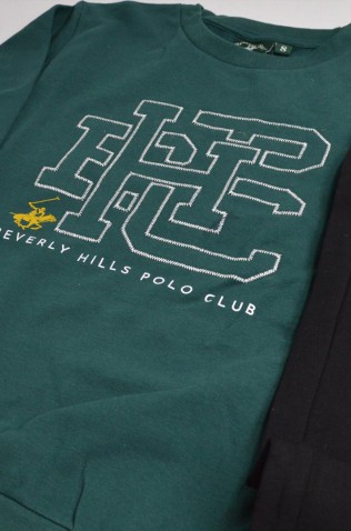 Σετ φόρμας για αγόρια Beverly Hills Polo Club 76B1Τ0014 FOREST GREEN