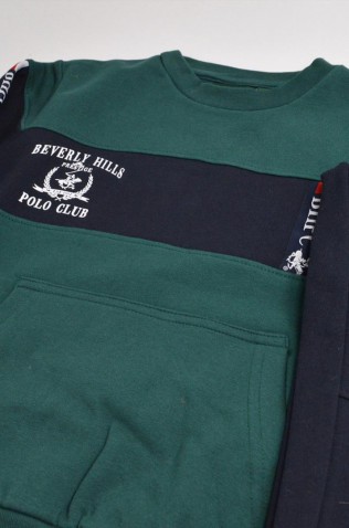 Σετ φόρμας για μικρά αγόρια Beverly Hills Polo Club 76B1Τ0020 FOREST GREEN