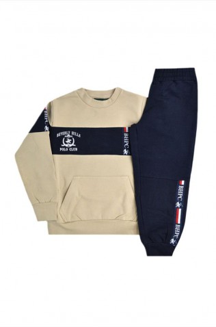 Σετ φόρμας για μικρά αγόρια Beverly Hills Polo Club 76B1Τ0020 NATURAL GREY