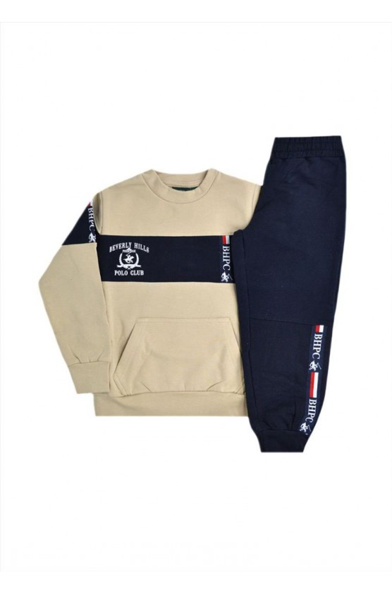 Σετ φόρμας για μικρά αγόρια Beverly Hills Polo Club 76B1Τ0020 NATURAL GREY