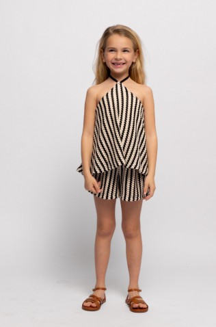 ΣΕΤ ΤΟΠ ΜΕ ΣΟΡΤΣ ΠΛΕΚΤΟ ΓΙΑ ΚΟΡΙΤΣΙΑ ALICE S26-A18061 ΕΚΡΟΥ-ΜΑΥΡΟ