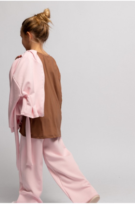 ΜΠΛΟΥΖΑ OVERSIZED ΓΙΑ ΚΟΡΙΤΣΙΑ ALICE S26-A14052 ΚΑΦΕ