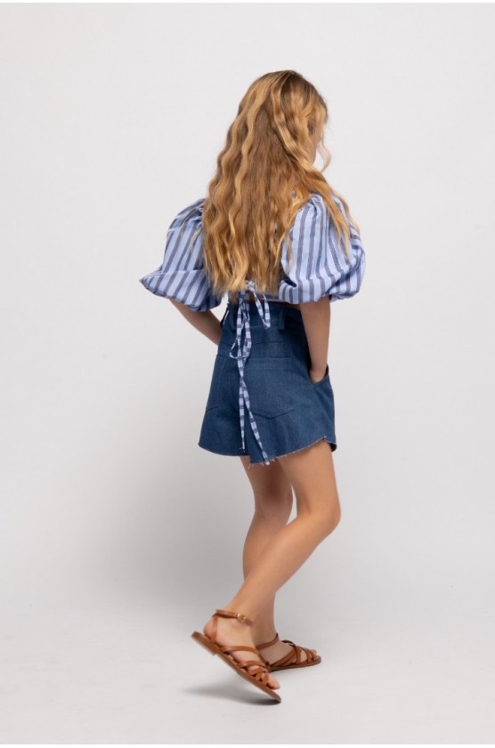 ΜΠΛΟΥΖΑ ΡΙΓΕ ΜΕ ΑΝΟΙΓΜΑ ΓΙΑ ΚΟΡΙΤΣΙΑ ALICE S26-A14022 ΜΠΛΕ