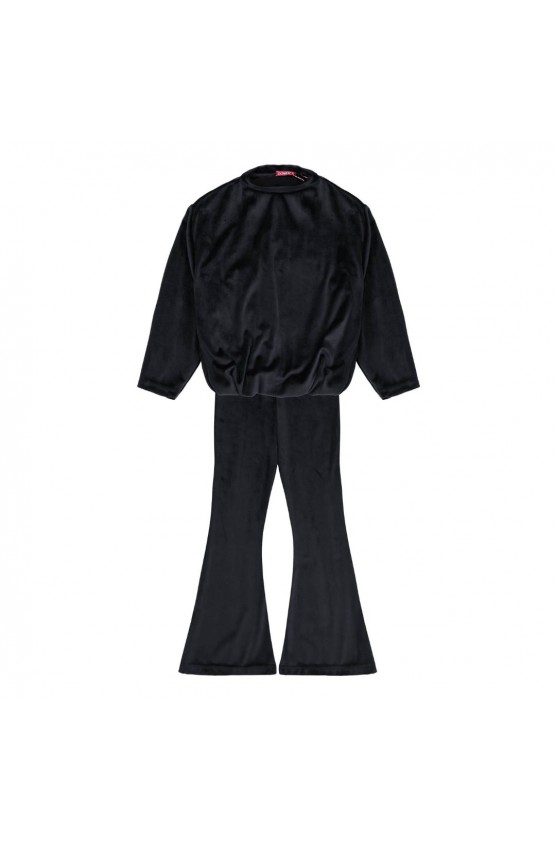 ΣΕΤ ΜΠΛΟΥΖΑ ΜΕ ΚΟΛΑΝ  ΒΕΛΟΥΤΕ ΓΙΑ  ΚΟΡΙΤΣΙΑ DOMER 4690 ΜΑΥΡΟ