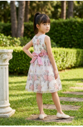 Φόρεμα αμάνικο για μικρά κορίτσια  Pretty baby L165 FLORAL ΛΕΥΚΟ