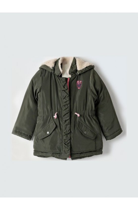 Μπουφάν  για μικρά κορίτσια EBITA 239254 χακί