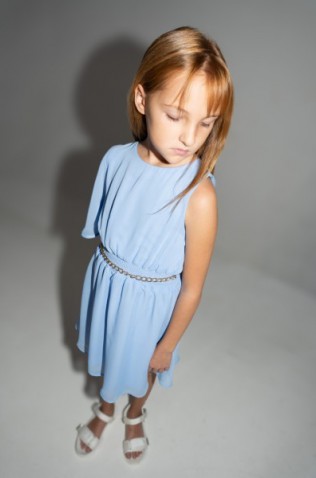 Φόρεμα με έναν ώμο  για κορίτσια  EBITA 242034 γαλάζιο