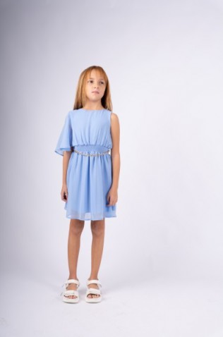 Φόρεμα με έναν ώμο  για κορίτσια  EBITA 242034 γαλάζιο