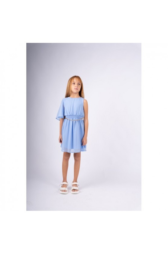 Φόρεμα με έναν ώμο  για κορίτσια  EBITA 242034 γαλάζιο