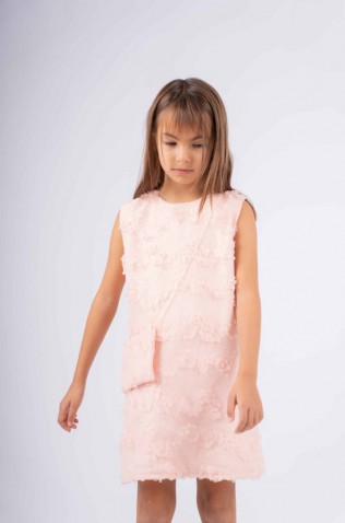 Φόρεμα αμάνικο  για κορίτσια  EBITA 242035 Σομόν