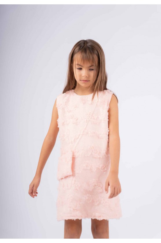 Φόρεμα αμάνικο  για κορίτσια  EBITA 242035 Σομόν