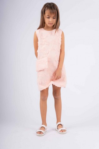 Φόρεμα αμάνικο  για κορίτσια  EBITA 242035 Σομόν