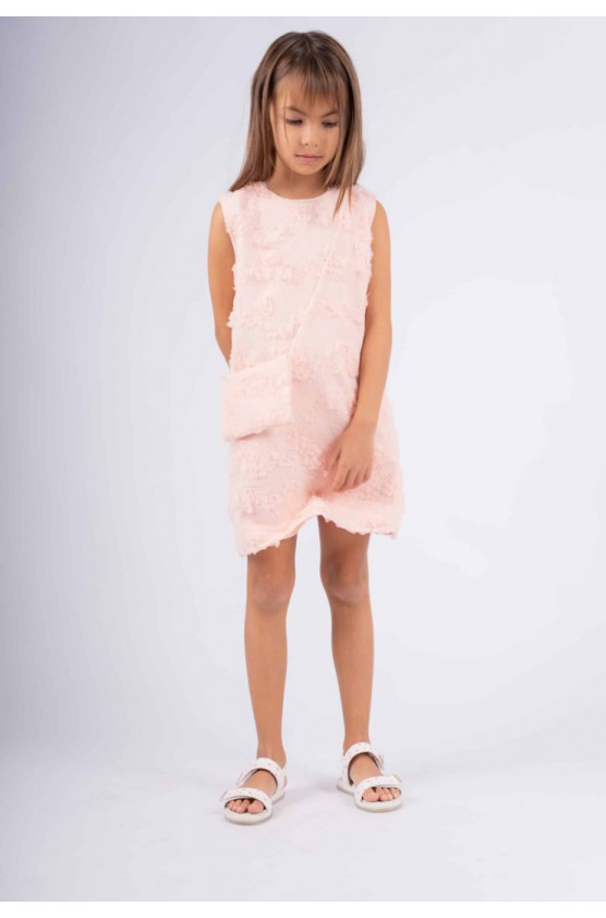 Φόρεμα αμάνικο  για κορίτσια  EBITA 242035 Σομόν