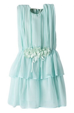 Φόρεμα αμάνικο  για κορίτσια  EBITA 242036 βεραμάν