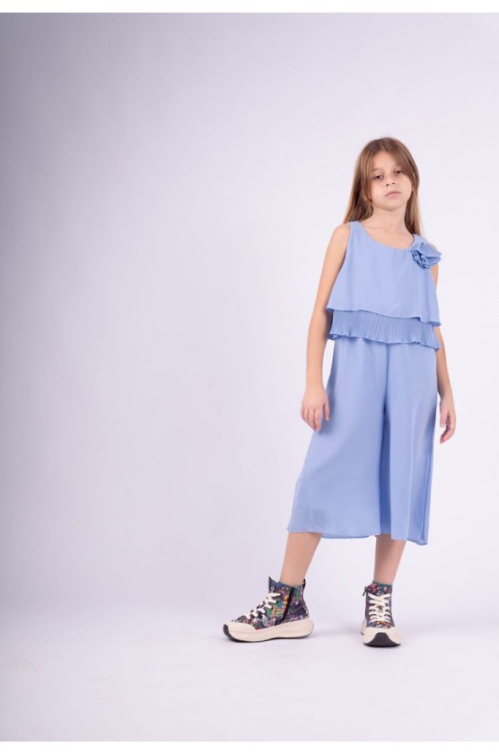 Ολοσωμή παντελόνα για κορίτσια EBITA 242054 Σιέλ