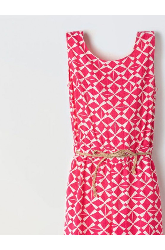 Ολοσωμή παντελόνα για κορίτσια EBITA 242089 λευκό-φούξια