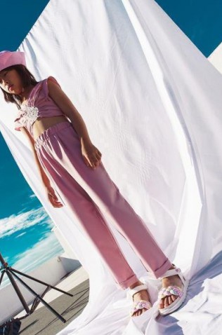 Σετ τοπ με παντελόνα  για  κορίτσια EBITA  242108 ροζ 