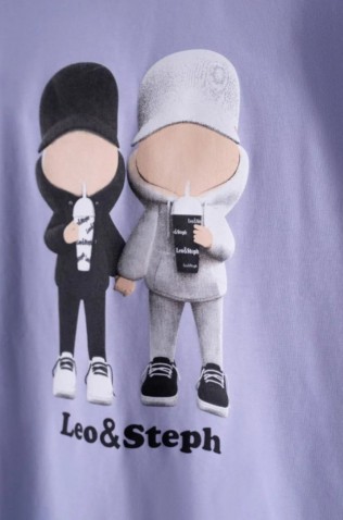 Σετ Μπλούζα με κολάν κάπρι Για Κορίτσι EBITA 242121 λιλά