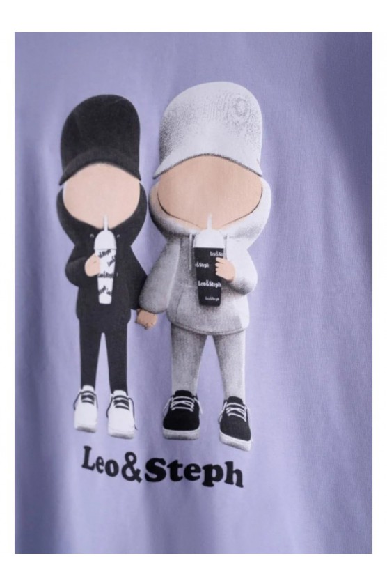 Σετ Μπλούζα με κολάν κάπρι Για Κορίτσι EBITA 242121 λιλά