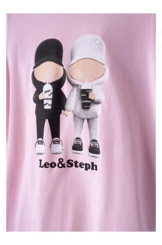 Σετ Μπλούζα με κολάν κάπρι Για Κορίτσι EBITA 242121 ροζ