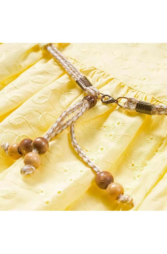 Φόρεμα αμάνικο για μικρά κορίτσια  EBITA 242203 Κίτρινο