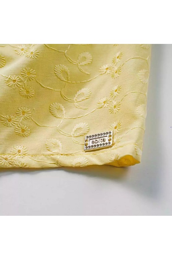 Φόρεμα αμάνικο για μικρά κορίτσια  EBITA 242203 Κίτρινο