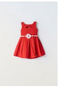 Φόρεμα αμάνικο για μικρά κορίτσια  EBITA 242206 Κόκκινο