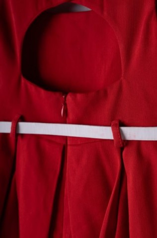 Φόρεμα αμάνικο για μικρά κορίτσια  EBITA 242206 Κόκκινο