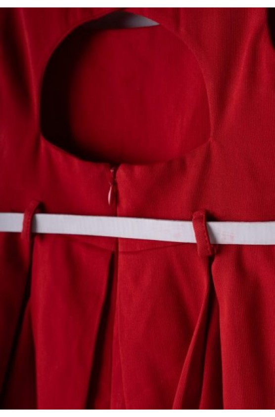 Φόρεμα αμάνικο για μικρά κορίτσια  EBITA 242206 Κόκκινο