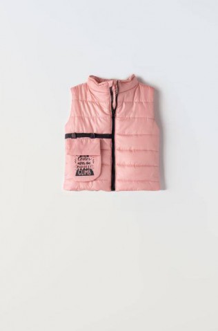 Μπουφάν Γιλέκο για μικρά κορίτσια EBITA 242270 ροζ