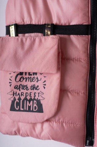 Μπουφάν Γιλέκο για μικρά κορίτσια EBITA 242270 ροζ