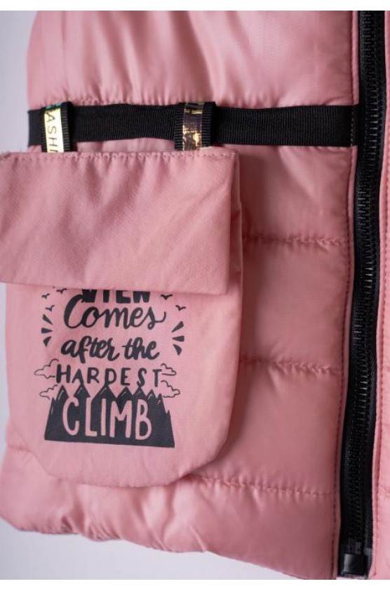 Μπουφάν Γιλέκο για μικρά κορίτσια EBITA 242270 ροζ