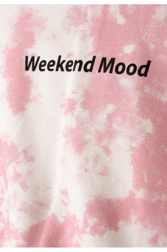 Σετ φόρμας με κουκούλα Tie Dye για κορίτσια EBITA 243002 ροζ