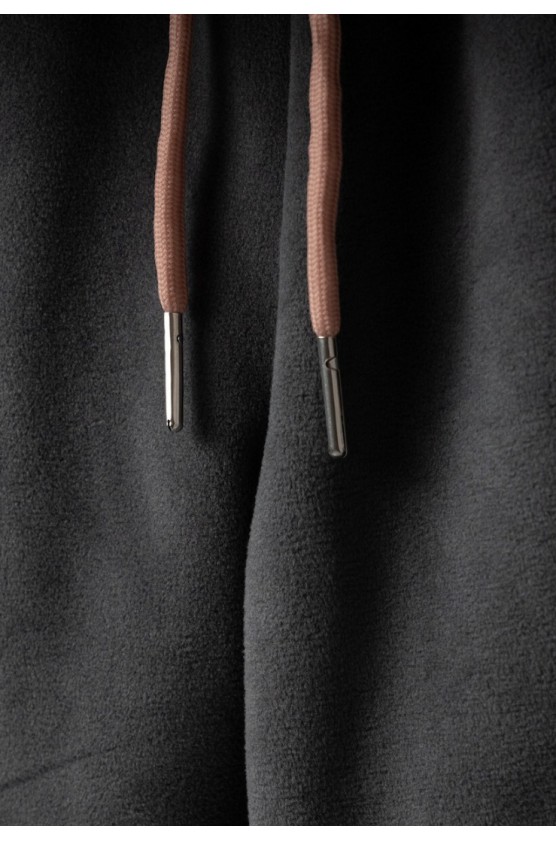 Σετ φόρμας με ζακέτα βελουτέ για κορίτσια EBITA 243005 γκρι-ροζ