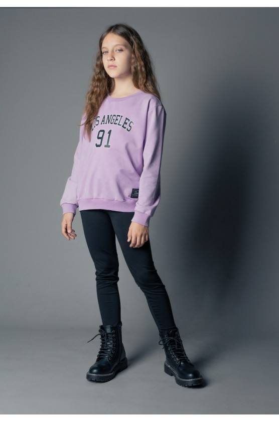 Σετ μπλούζα με κολάν   για κορίτσια EBITA 243017 λιλά