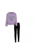 Σετ μπλούζα με κολάν   για κορίτσια EBITA 243017 λιλά