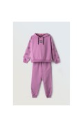Σετ φόρμας με κουκούλα  για κορίτσια EBITA 243018 λιλά