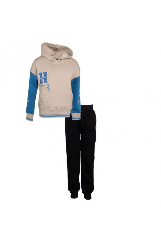 Σετ φόρμας με κουκούλα  για κορίτσια EBITA 243024 μπεζ