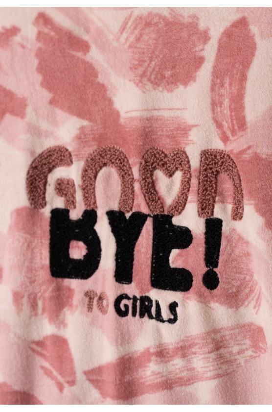 Σετ με κολάν βελουτέ  για κορίτσια EBITA 243043 ροζ