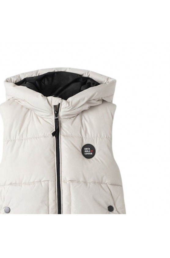 Αμάνικο μπουφάν για  κορίτσια EBITA 243053 εκρού